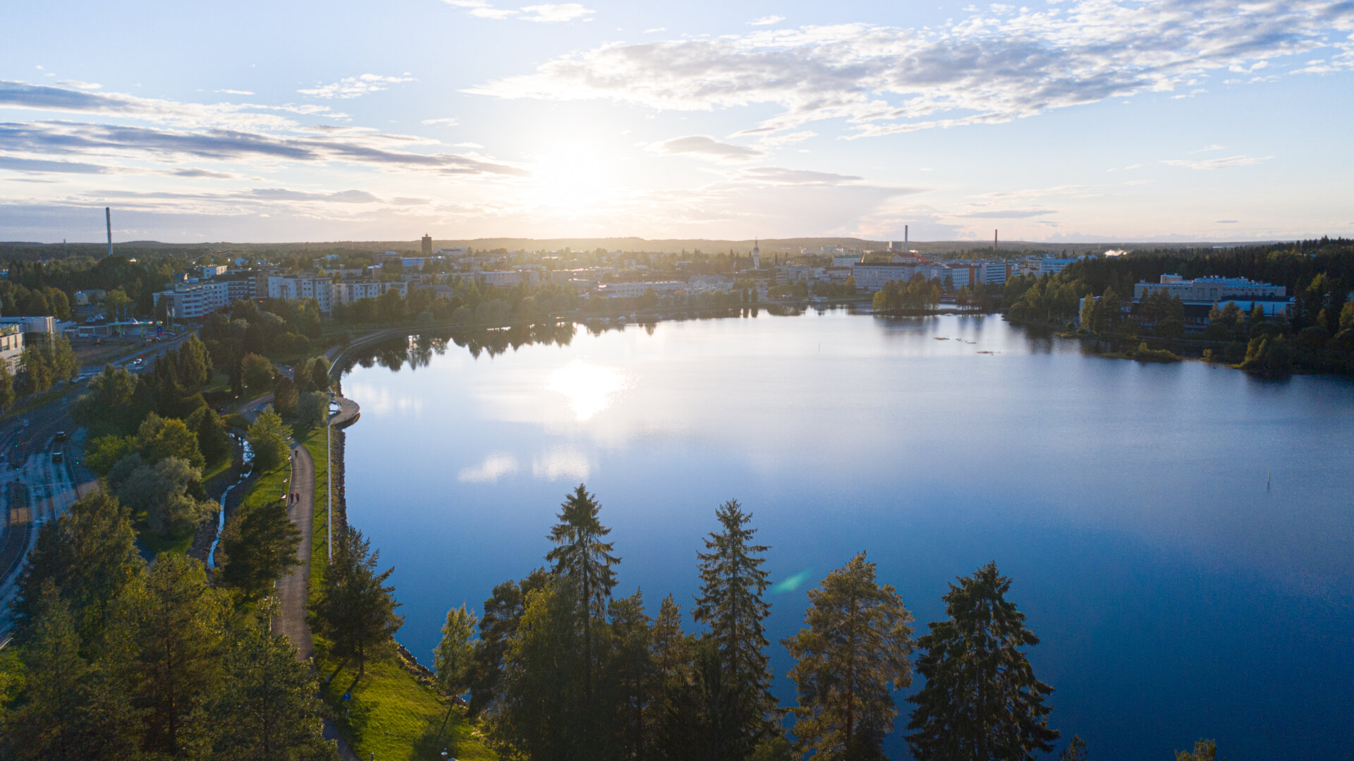 Sunset of Kajaani City